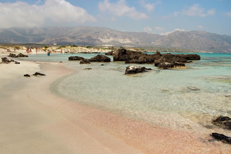 pink sand in elafonisi
